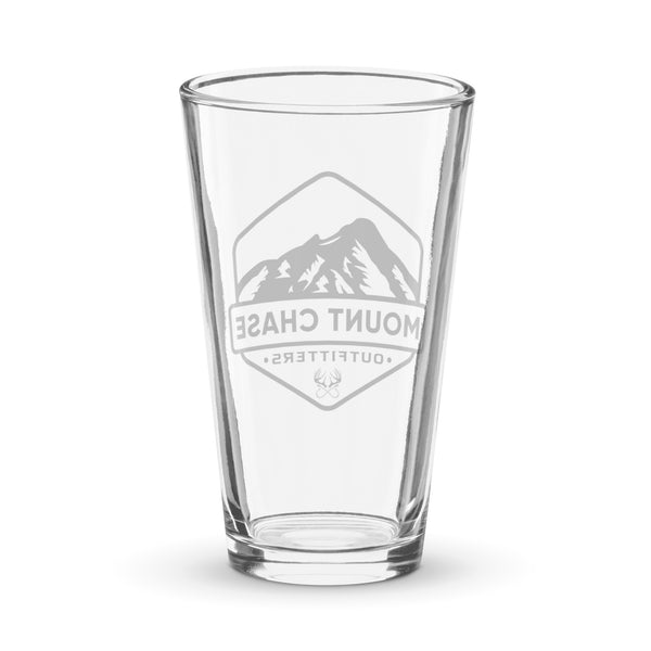 "Mount Chase Outfitters" Shaker pint glass