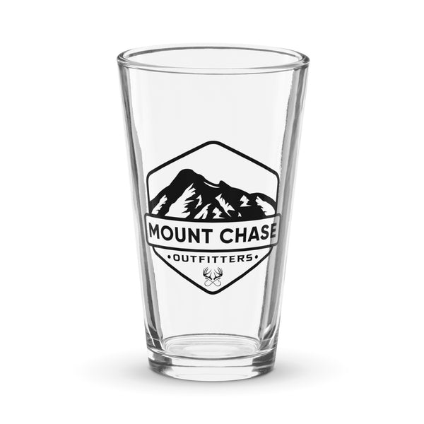 "Mount Chase Outfitters" Shaker pint glass