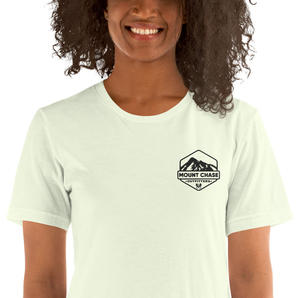 "Mount Chase Outfitters" Woman's t-shirt