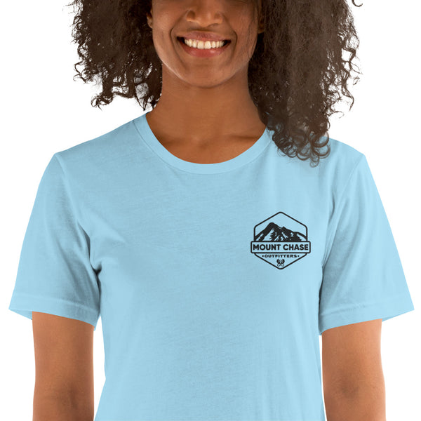 "Mount Chase Outfitters" Woman's t-shirt