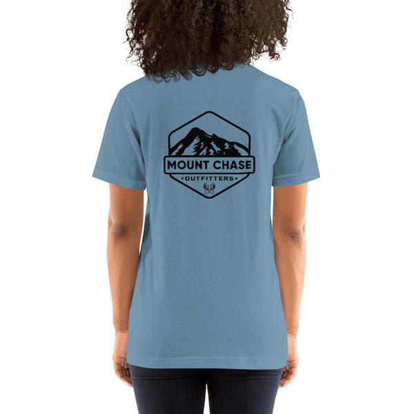 "Mount Chase Outfitters" Woman's t-shirt